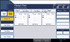 Operation panel screen illustration