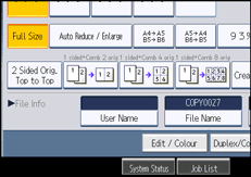 Operation panel screen illustration