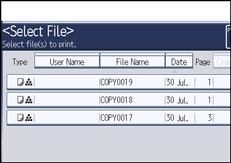 Operation panel screen illustration