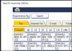 Operation panel screen illustration