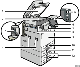 Main unit illustration numbered callout illustration