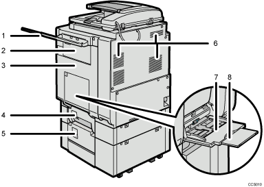 Main unit illustration numbered callout illustration
