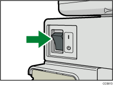 Main power switch illustration