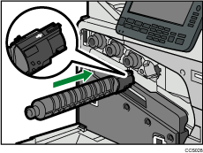 Replacing toner illustration