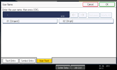 Operation panel screen illustration