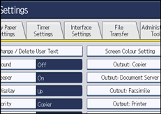 Operation panel screen illustration