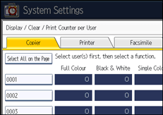 Operation panel screen illustration