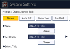 Operation panel screen illustration