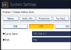 Operation panel screen illustration