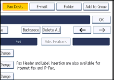 Operation panel screen illustration