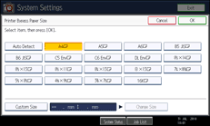 Operation panel screen illustration