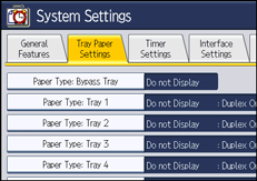 Operation panel screen illustration