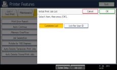 Operation panel screen illustration