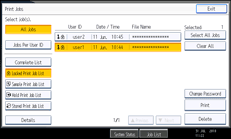 Operation panel screen illustration