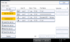 Operation panel screen illustration