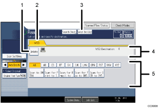 Operation panel screen illustration numbered callout illustration
