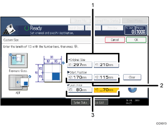 Operation panel screen illustration numbered callout illustration