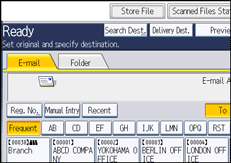 Operation panel screen illustration