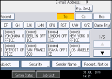 Operation panel screen illustration