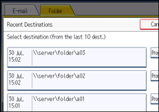 Operation panel screen illustration