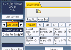 Operation panel screen illustration