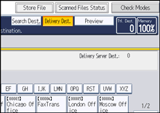 Operation panel screen illustration