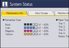 Operation panel screen illustration