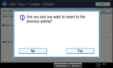 Operation panel screen illustration