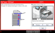 Operation panel screen illustration