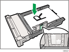 Standard paper feed tray illustration