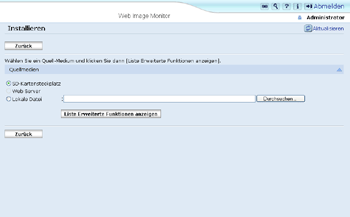 Web-Browser Bildschirmdarstellung