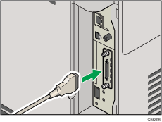 Abbildung Rückseite Drucker