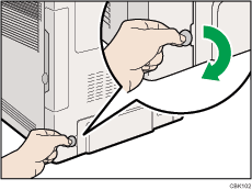 Abbildung Rückseite Drucker