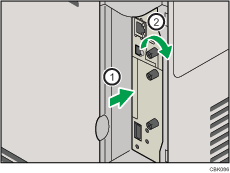 Lado posterior de la ilustraci&oacute;n de la impresora