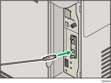 Lado posterior de la ilustraci&oacute;n de la impresora