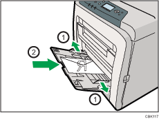 Ilustraci&oacute;n de la bandeja bypass