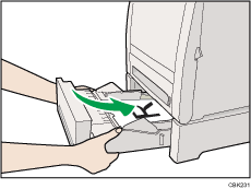Ilustraci&oacute;n de la unidad de alimentaci&oacute;n de papel opcional