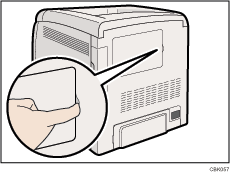 Иллюстрация задней стороны принтера