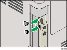 Иллюстрация задней стороны принтера