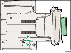 Вид стандартного лотка подачи бумаги