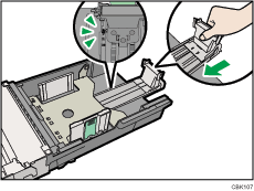 Вид стандартного лотка подачи бумаги