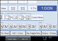 Operation panel screen illustration