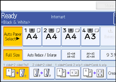 Operation panel screen illustration