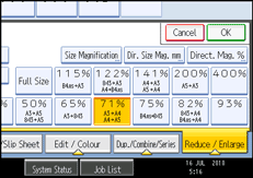 Operation panel screen illustration