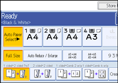 Operation panel screen illustration