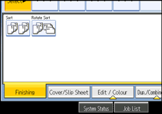 Operation panel screen illustration