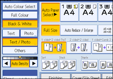 Operation panel screen illustration