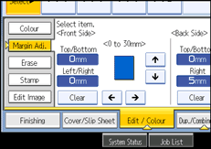 Operation panel screen illustration