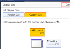 Operation panel screen illustration