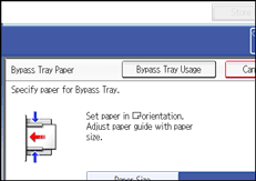 Operation panel screen illustration